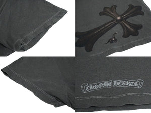 CHROME HEARTS クロムハーツ レディース クルーネック 半袖Ｔシャツ グレー コットン サイズ S 美品 中古 58997
