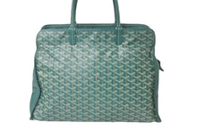 Load image into Gallery viewer, GOYARD ゴヤール トートバッグ アーディ ペット用 ヘリンボーン柄 通気口 グリーン シルバー金具 美品 中古 59003