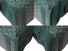 Load image into Gallery viewer, GOYARD ゴヤール トートバッグ アーディ ペット用 ヘリンボーン柄 通気口 グリーン シルバー金具 美品 中古 59003