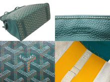 Load image into Gallery viewer, GOYARD ゴヤール トートバッグ アーディ ペット用 ヘリンボーン柄 通気口 グリーン シルバー金具 美品 中古 59003