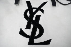 YVES SAINT LAURENT イヴサンローラン トートバッグ カハラトートバッグ 121627 コットンキャンバス シルバー金具 美品 中古 59011 