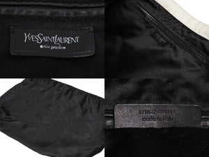YVES SAINT LAURENT イヴサンローラン トートバッグ カハラトートバッグ 121627 コットンキャンバス シルバー金具 美品 中古 59011 