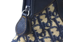 Load image into Gallery viewer, Christian Dior クリスチャンディオール ハンドバッグ トロッター柄 CDロゴ キャンバス レザー ネイビー ベージュ 美品 中古 59015