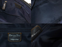 Load image into Gallery viewer, Christian Dior クリスチャンディオール ハンドバッグ トロッター柄 CDロゴ キャンバス レザー ネイビー ベージュ 美品 中古 59015