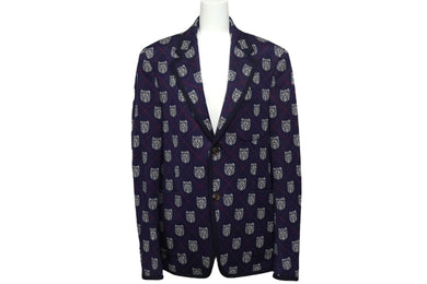 GUCCI グッチ テーラード ジャケット ブレザー 46 TIGER HEAD タイガーヘッド ネイビー レッド ホワイト 521889 美品 中古 59018 