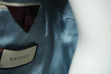 画像をギャラリービューアに読み込む, GUCCI グッチ テーラード ジャケット ブレザー 46 TIGER HEAD タイガーヘッド ネイビー レッド ホワイト 521889 美品 中古 59018 