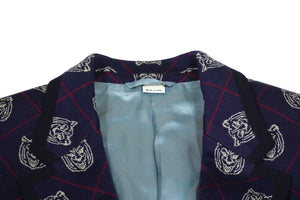 GUCCI グッチ テーラード ジャケット ブレザー 46 TIGER HEAD タイガーヘッド ネイビー レッド ホワイト 521889 美品 中古 59018 