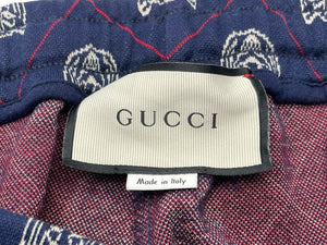 GUCCI グッチ ジョガーパンツ ジャージ TIGER HEAD ネイビー レッド ホワイト コットン サイズS 美品 522948 中古 59019 