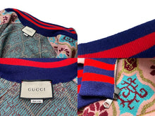 画像をギャラリービューアに読み込む, GUCCI グッチ ジップアップ ナポレオンジャケット ピンク マルチカラー ウールナイロン サイズM 487088 美品 中古 59020 