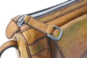 Berluti ベルルッティ クラッチバッグ スクリット カリグラフィ ベラミ ブラウン レザー 良品 中古 59024