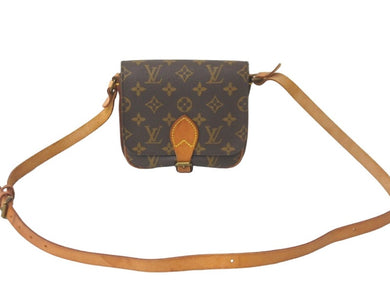 LOUIS VUITTON ルイヴィトン ショルダーバッグ ミニカルトシエール M51254 モノグラム ブラウン ゴールド金具 美品 中古 59026