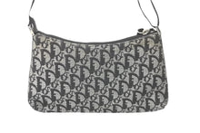 Load image into Gallery viewer, Christian Dior クリスチャンディオール ショルダーバッグ トロッター コットンキャンバス ブラック シルバー金具 良品 中古 59030
