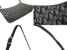 Load image into Gallery viewer, Christian Dior クリスチャンディオール ショルダーバッグ トロッター コットンキャンバス ブラック シルバー金具 良品 中古 59030