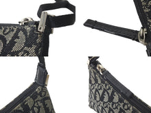 Load image into Gallery viewer, Christian Dior クリスチャンディオール ショルダーバッグ トロッター コットンキャンバス ブラック シルバー金具 良品 中古 59030