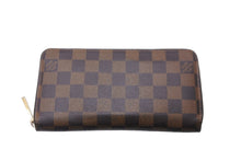 Load image into Gallery viewer, LOUIS VUITTON ルイヴィトン 長財布 ジッピーウォレット ダミエキャンバス N41661 ゴールド金具 美品 中古 59031