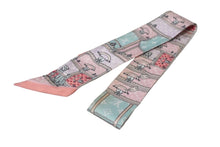 Load image into Gallery viewer, LOUIS VUITTON ルイヴィトン バンドーBBスカーフ レッツゴー M76441 モノグラム シルク ピンク ブルー 良品 中古 59040