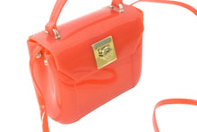 Load image into Gallery viewer, FURLA CANDY ショルダーバッグ ミニバッグ 2WAY キャンディ ラバー レッド ゴールド 美品 中古 59047