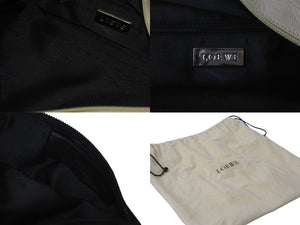 LOEWE ロエベ アナグラム レザー ワンショルダーバッグ アイボリー ロゴ ハンドバッグ カバン 鞄 良品 中古 59050