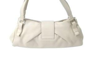 LOEWE ロエベ アナグラム レザー ワンショルダーバッグ アイボリー ロゴ ハンドバッグ カバン 鞄 良品 中古 59050
