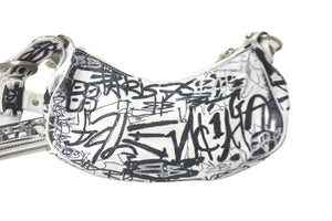 BALENCIAGA バレンシアガ ショルダーバッグ LE CAGOLE XS グラフィティプリント 671309210GB9060 シルバー金具 美品 中古 59052