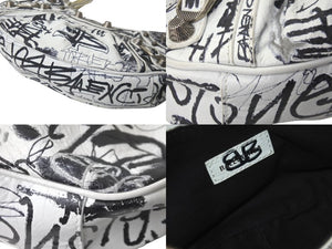 BALENCIAGA バレンシアガ ショルダーバッグ LE CAGOLE XS グラフィティプリント 671309210GB9060 シルバー金具 美品 中古 59052