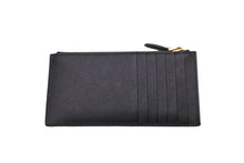 Load image into Gallery viewer, PRADA プラダ コインケース フラグメントケース メタルロゴ サフィアーノ ブラック ゴールド金具 美品 中古 59059
