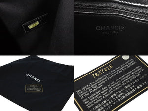 極美品 CHANEL シャネル トートバッグ 復刻トート キャビアスキン A01804 7番台 2002年頃 ココマーク シルバープレート 中古 59067