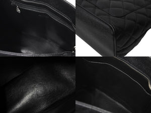 極美品 CHANEL シャネル トートバッグ 復刻トート キャビアスキン A01804 7番台 2002年頃 ココマーク シルバープレート 中古 59067