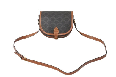 極美品 CELINE セリーヌ ショルダーバッグ ミディアム フォルコ バッグ トリオンフ キャンバス 191502BZJ.04LU 中古 59074