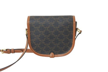 Load image into Gallery viewer, 極美品 CELINE セリーヌ ショルダーバッグ ミディアム フォルコ バッグ トリオンフ キャンバス 191502BZJ.04LU 中古 59074