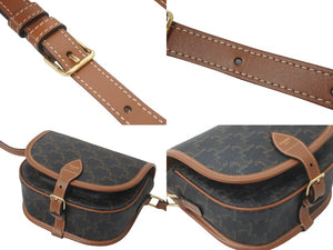 極美品 CELINE セリーヌ ショルダーバッグ ミディアム フォルコ バッグ トリオンフ キャンバス 191502BZJ.04LU 中古 59074