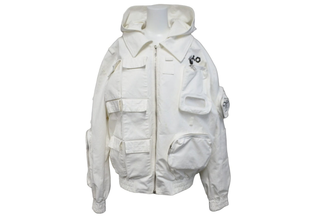 OFF-WHITE オフホワイト ジャケット ボンバージャケット ティーンエイジエンジニアリング OMEA202T22FAB001 マルチポケット 美品 中古 59077 