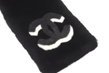 Load image into Gallery viewer, 新品未使用 CHANEL シャネル マフラー AA7074 シアリング カシミヤ ムートン ファー ブラック ダークグレー ホワイト 59082