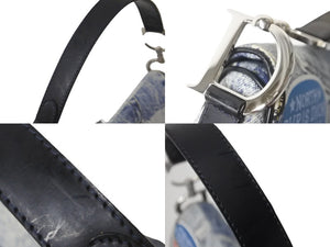 極美品 Christian Dior クリスチャンディオール ショルダーバッグ サドルバッグ ガリアーノ デニム シルバー金具 中古 59090
