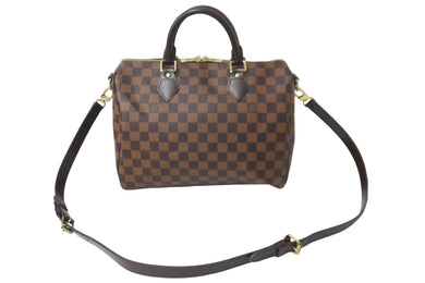極美品 LOUIS VUITTON ルイヴィトン N41367 スピーディバンドリエール 30 ブラウン ダミエ エベヌ ゴールド金具 中古 59097
