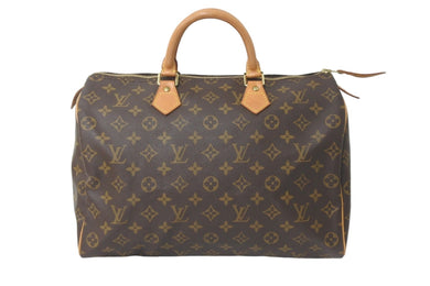 LOUIS VUITTON ルイヴィトン ボストンバッグ M41107 スピーディ35 モノグラムキャンバス ブラウン 美品 中古 59101