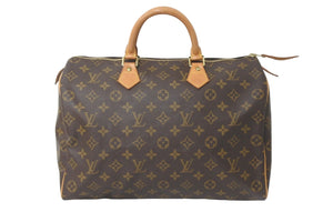 LOUIS VUITTON ルイヴィトン ボストンバッグ M41107 スピーディ35 モノグラムキャンバス ブラウン 美品 中古 59101