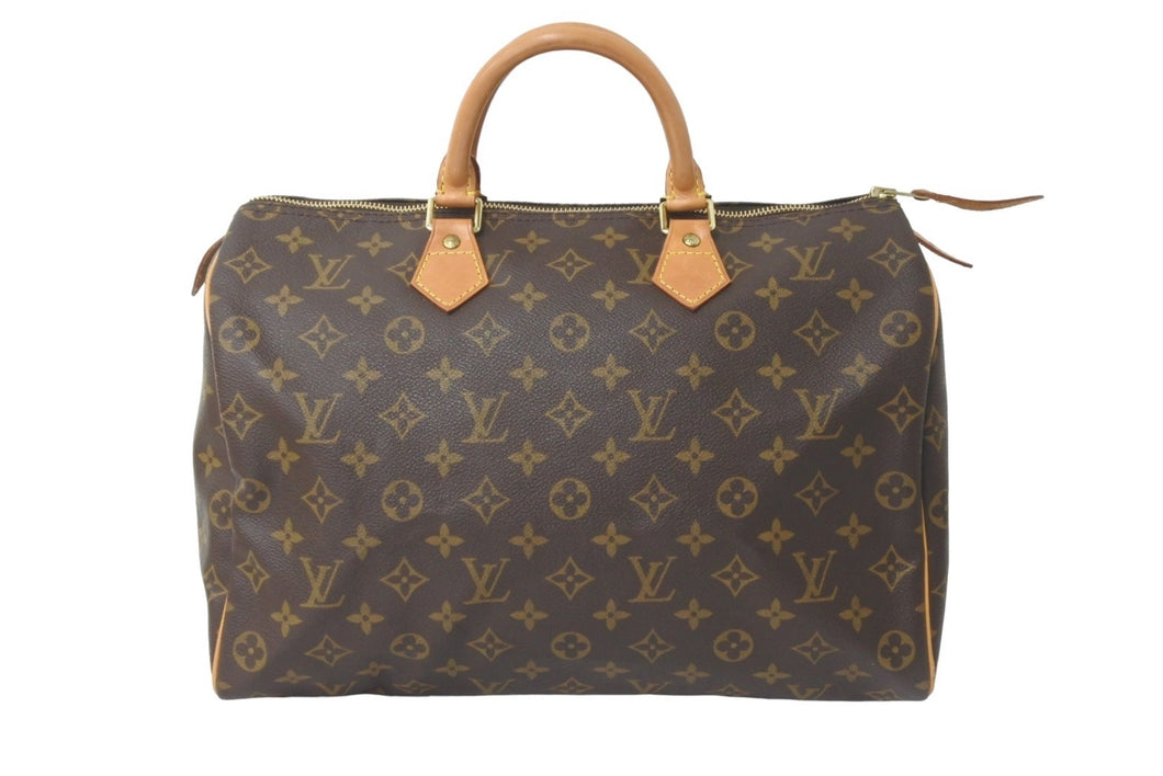 LOUIS VUITTON ルイヴィトン ボストンバッグ M41107 スピーディ35 モノグラムキャンバス ブラウン 美品 中古 59101