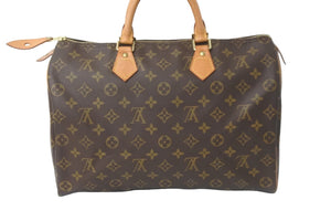 LOUIS VUITTON ルイヴィトン ボストンバッグ M41107 スピーディ35 モノグラムキャンバス ブラウン 美品 中古 59101