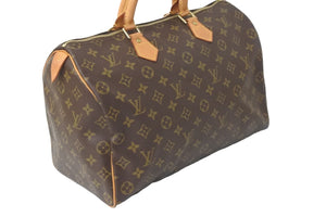 LOUIS VUITTON ルイヴィトン ボストンバッグ M41107 スピーディ35 モノグラムキャンバス ブラウン 美品 中古 59101