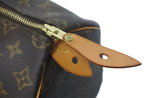 LOUIS VUITTON ルイヴィトン ボストンバッグ M41107 スピーディ35 モノグラムキャンバス ブラウン 美品 中古 59101