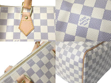 Load image into Gallery viewer, 新品同様 LOUIS VUITTON ルイヴィトン スピーディ30 ダミエ アズール N41533 ホワイト ベージュ 中古 59105