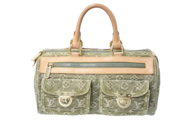 LOUIS VUITTON ルイヴィトン ボストンバッグ ミニボストン ネオスピーディ M95215 カーキ ゴールド金具 美品 中古 59106
