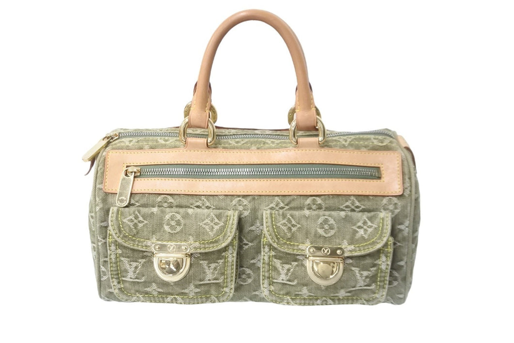 LOUIS VUITTON ルイヴィトン ボストンバッグ ミニボストン ネオスピーディ M95215 カーキ ゴールド金具 美品 中古 59106