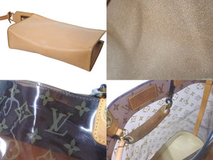 LOUIS VUITTON ルイヴィトン トートバッグ M92501 カバアンブル MM モノグラム ビニール クリア ブラウン 良品 中古 59110