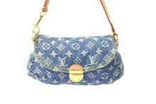 Load image into Gallery viewer, LOUIS VUITTON ルイヴィトン ハンドバッグ モノグラムデニム ミニプリーティ ブルー ゴールド金具 M95050 美品 中古 59112