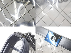 CHANEL シャネル ショルダーバッグ ボーイシャネル A92098 グレー ビニール 19番台 ビンテージシルバー金具 美品 中古 59115