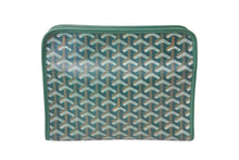 Load image into Gallery viewer, 極美品 GOYARD ゴヤール クラッチバッグ ジュバンス MM ポーチ グリーン ゴヤールディンキャンバス シルバー金具 中古 59122
