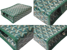 Load image into Gallery viewer, 極美品 GOYARD ゴヤール クラッチバッグ ジュバンス MM ポーチ グリーン ゴヤールディンキャンバス シルバー金具 中古 59122