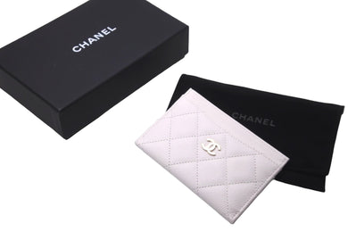新品未使用 CHANEL シャネル カードケース ココマーク 28番台 ホワイト グレインドカーフスキン AP0213 シルバー金具 中古 59128